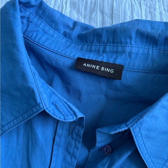 Anine Bing Blue Button Down Shirt - Picture 3 of 12